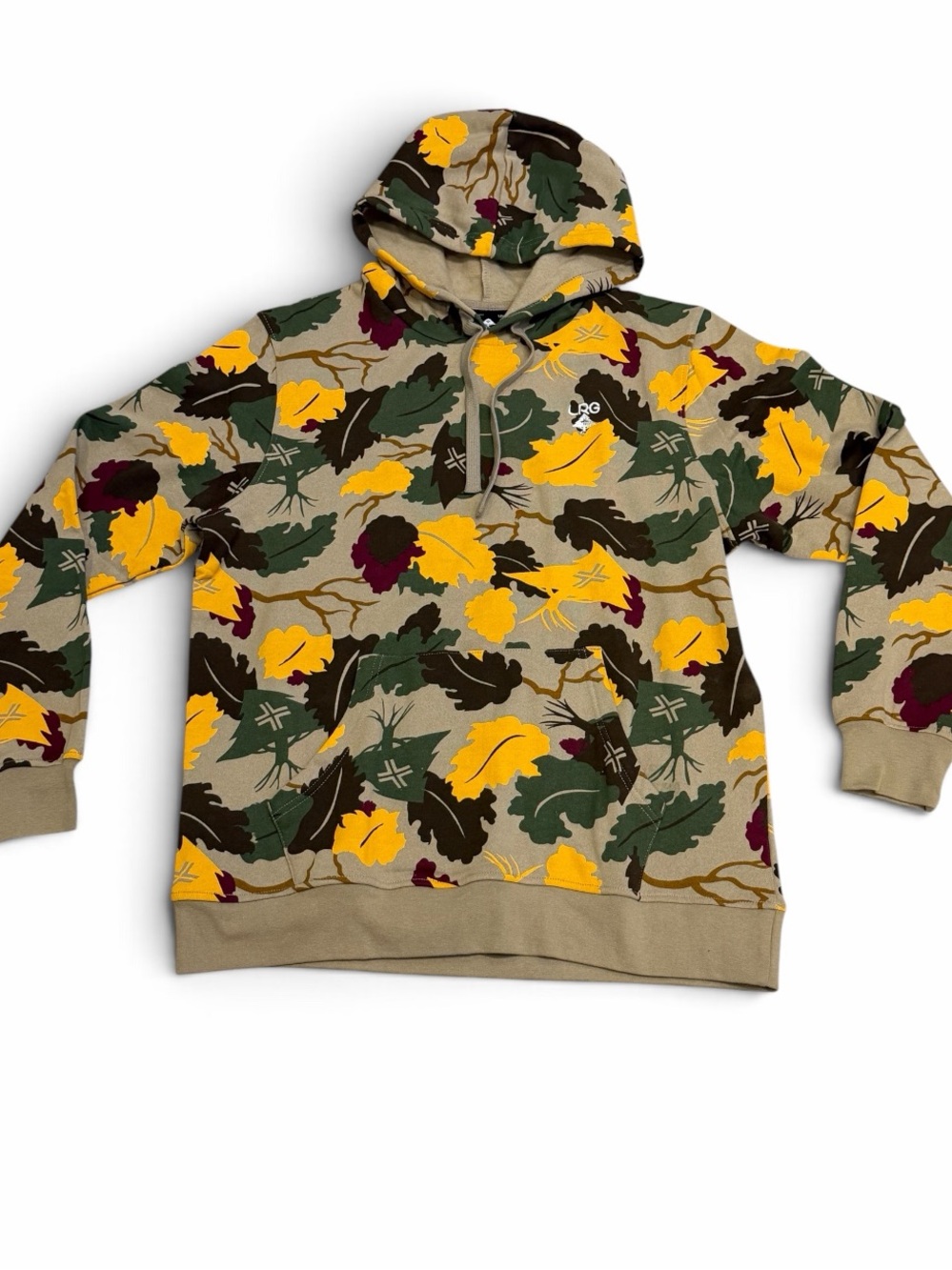 LRG Leaf Peeping Camo Pullover Hoodie Size Medium